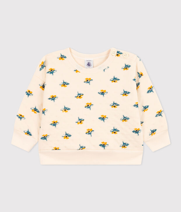 Sudadera de tejido t&uacute;bico acolchado para beb&eacute; crudo/multicolor
