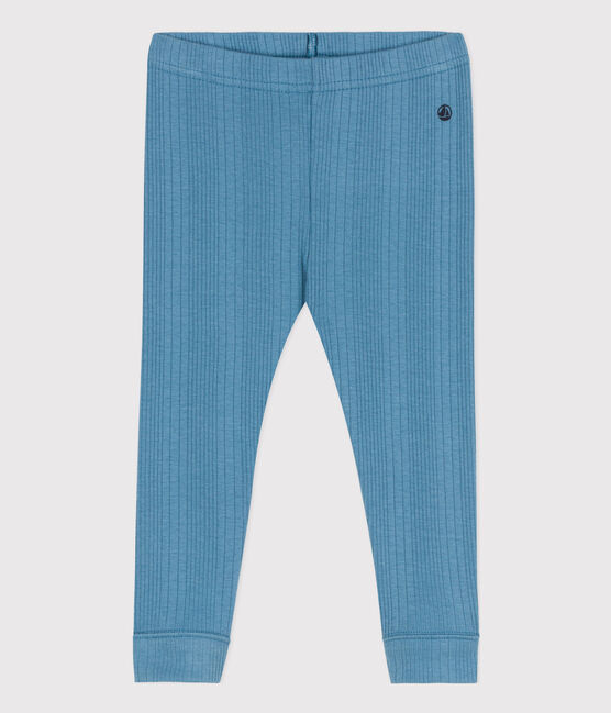 Leggings de algodón para bebé azul LAVIS