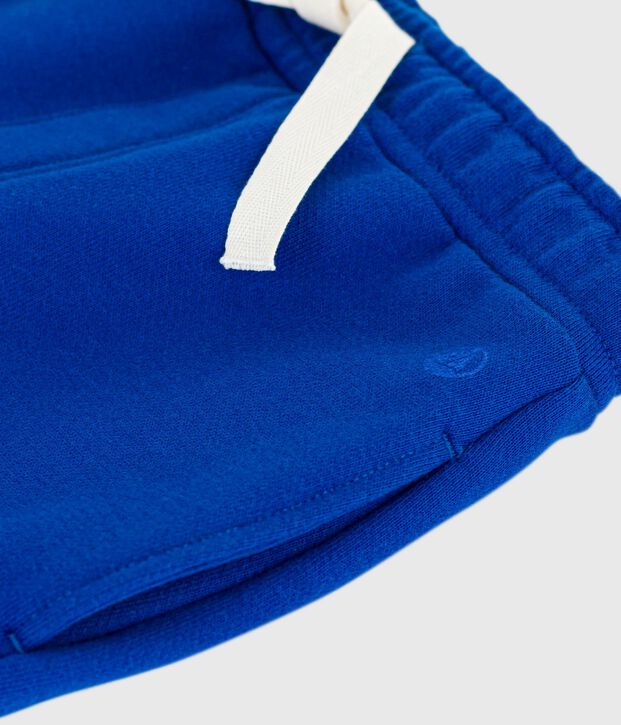 Pantal&oacute;n infantil de jogging liso de algod&oacute;n azul