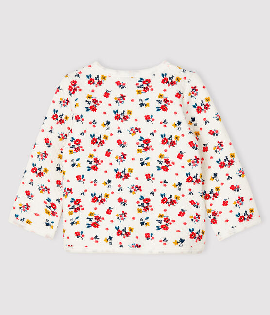 Cárdigan de tejido túbico para bebé niña blanco MARSHMALLOW/blanco MULTICO