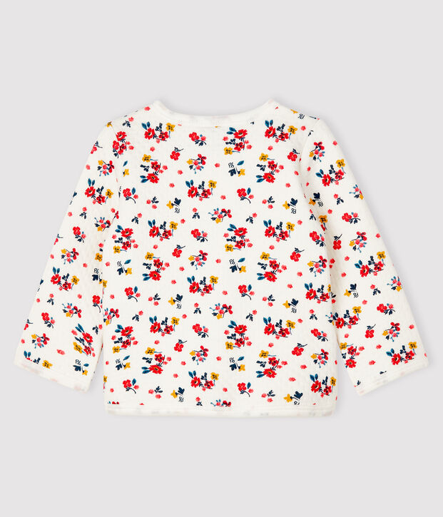 C&aacute;rdigan de tejido t&uacute;bico para beb&eacute; ni&ntilde;a blanco/multicolor