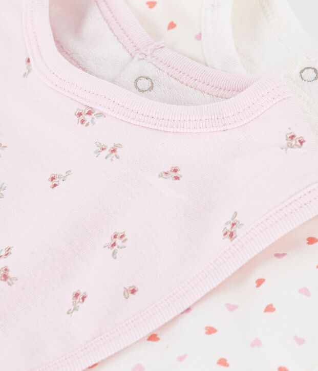 Juego de baberos de algod&oacute;n con estampado de flores para beb&eacute; multicolor