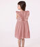 Vestido infantil sin mangas de algodón liso rosa CHARME