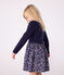Vestido infantil de manga larga de algodón azul SOIR/ MULTICO