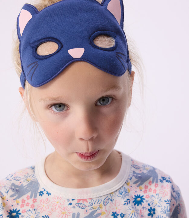 Pijama infantil tipo disfraz de algod&oacute;n con estampado de flores blanco/multicolor