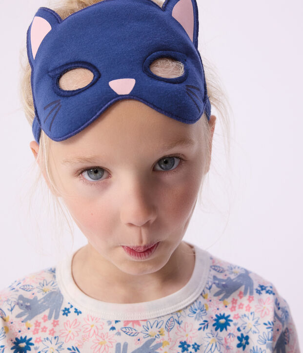 Pijama infantil tipo disfraz de algod&oacute;n con estampado de flores blanco/multicolor
