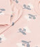 Pijama de felpa con tulipanes para niña rosa SALINE/blanco MULTICO