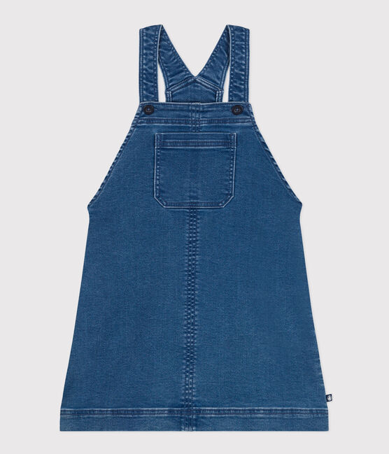 Pichi vaquero con efecto de muletón de niña azul BLEU DELAVE