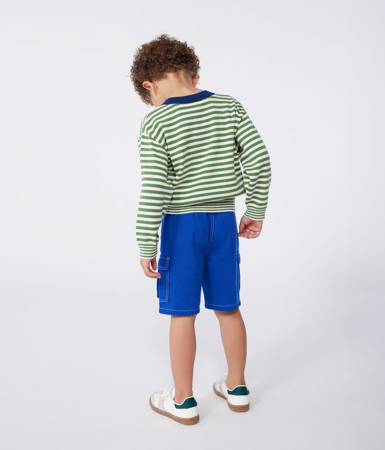 Jersey infantil de algod&oacute;n a rayas verde PALMERAIE/ AVALANCHE