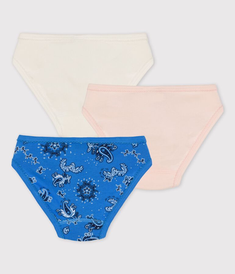 Juego de 3 braguitas infantiles de bandana de algod&oacute;n org&aacute;nico de ni&ntilde;a multicolor