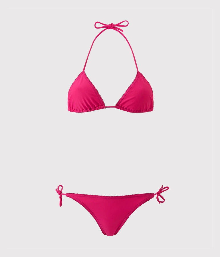 Bikini para mujer liso rosa