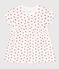 Vestido de muletón con body integrado para bebé blanco MARSHMALLOW/rojo PEPS
