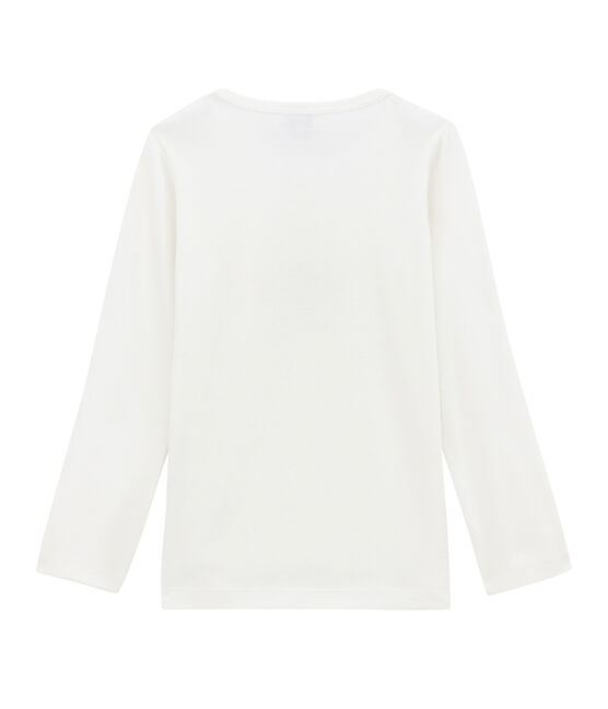 Camiseta de manga larga para niña blanco MARSHMALLOW