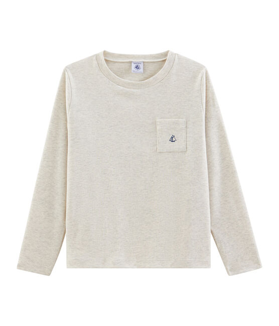 Camiseta de manga larga para niño beige MONTELIMAR CHINE