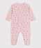 Pijama de terciopelo con estampado de flores para bebé rosa JOLI/blanco MULTICO