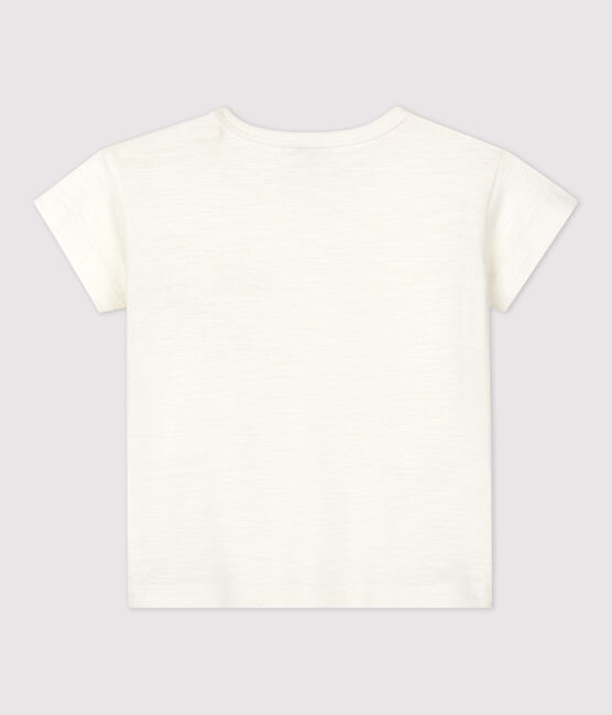 Camiseta de manga corta lisa de jersey de bebé blanco MARSHMALLOW