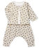Conjunto de tres piezas para bebé niño de lana y algodón beige MONTELIMAR/blanco MULTICO