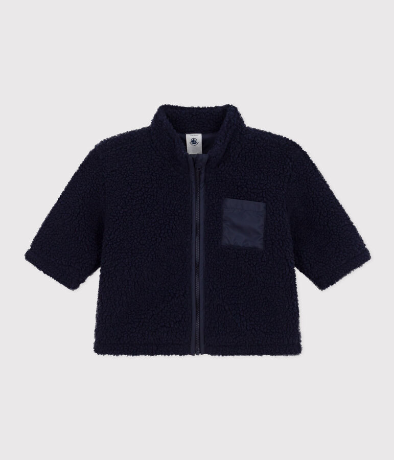 Chaqueta de sherpa de beb&eacute; azul