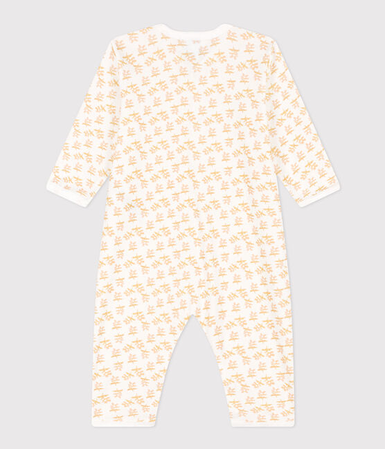 Pijama sin pies de algodón blanco MARSHMALLOW/amarillo BOUDOR
