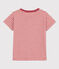Camiseta de algodón a rayas para niño rosa PAPI/beige AVALANCHE