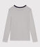 Camiseta Iconique de manga larga de punto a rayas para mujer blanco MARSHMALLOW/azul SMOKING