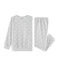 Pijama de punto de terciopelo gris BELUGA/blanco MARSHMALLOW