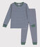 Pijama de túbico milrayas para niño/niña azul MEDIEVAL/ MONTELIMAR