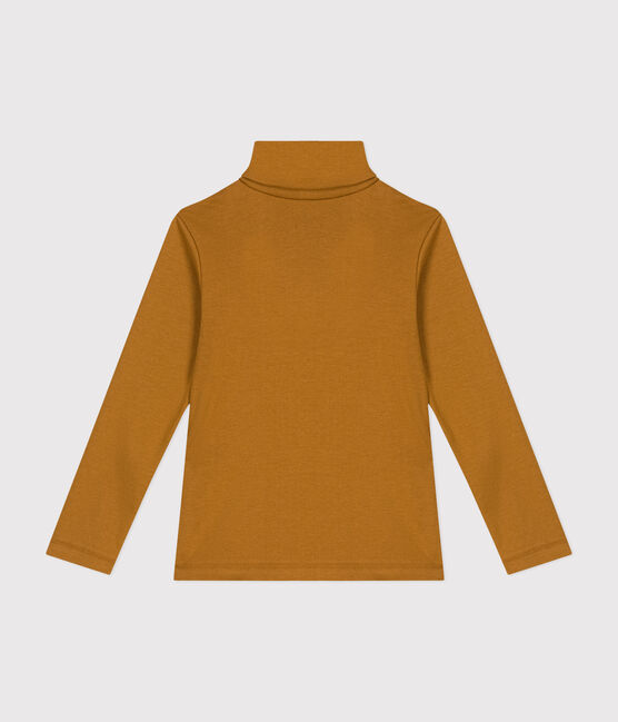 Camiseta de cuello alto de algodón para niño/a marron CUIVRE