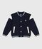 Chaqueta teddy infantil lisa de algodón azul SMOKING