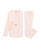 Pijama de punto para niña rosa FLEUR