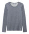 Camiseta de manga larga muy cálida para mujer azul SMOKING/blanco MARSHMALLOW