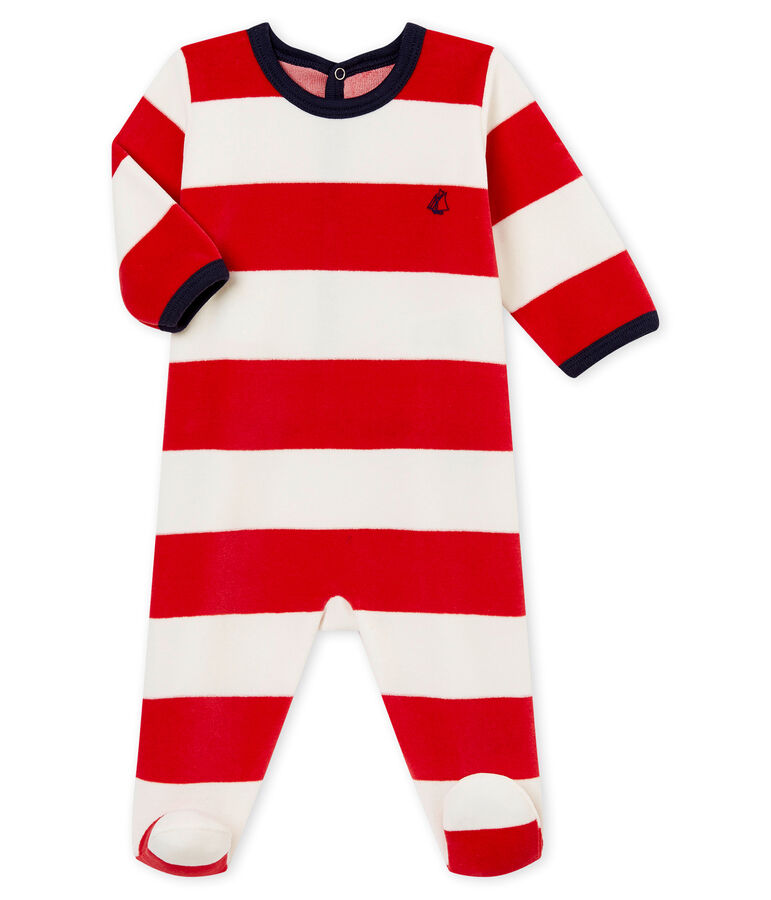 Pelele de noche para beb&eacute; ni&ntilde;o rojo TERKUIT/blanco MARSHMALLOW