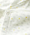 Pijama enterizo de conejo de bebé en tejido tubular de algodón ecológico blanco MARSHMALLOW/blanco MULTICO