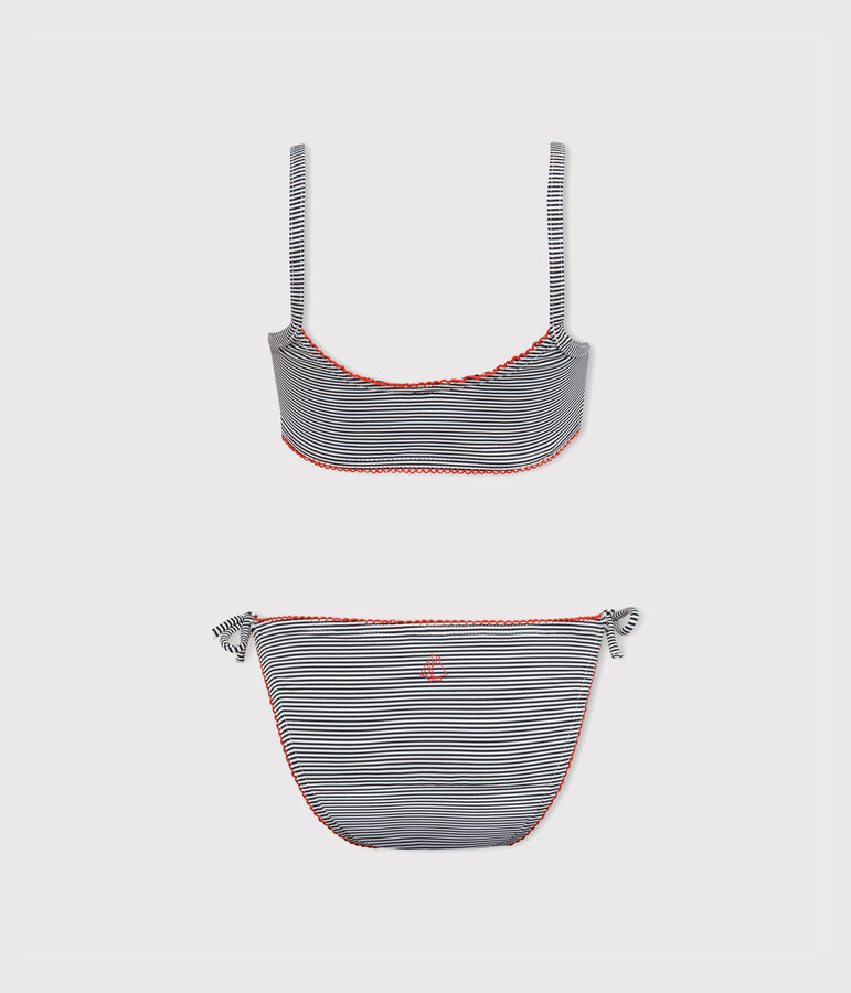 Traje de ba&ntilde;o 2 piezas para ni&ntilde;a azul ABYSSE/blanco LAIT