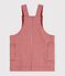 Vestido sin mangas de algod&oacute;n a rayas con insignia de coraz&oacute;n para beb&eacute; rosa/rosa