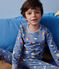 Pijama infantil de felpa cepillada con estampado espacial azul BEACH/ MULTICO
