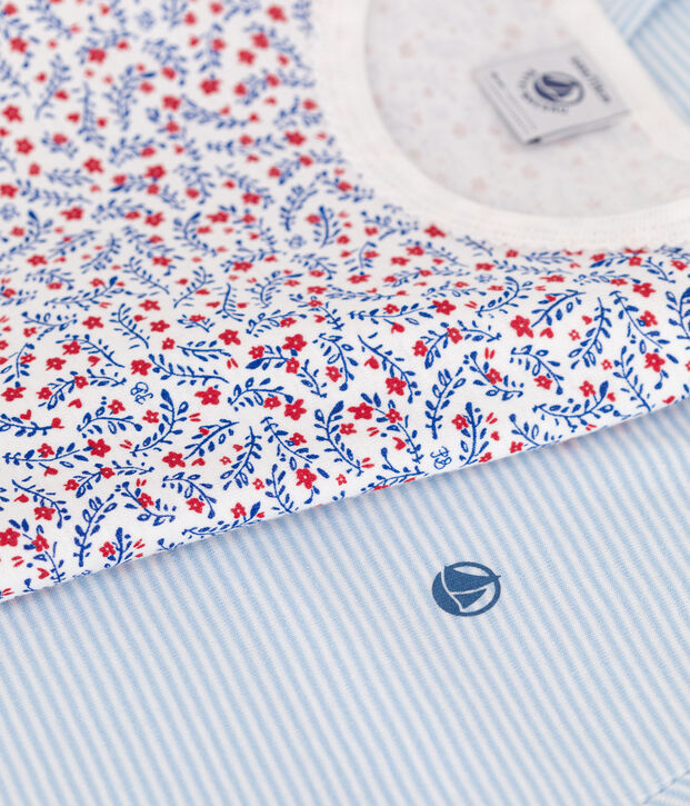 Juego de 2 pijamas infantiles cortos de algod&oacute;n multicolor