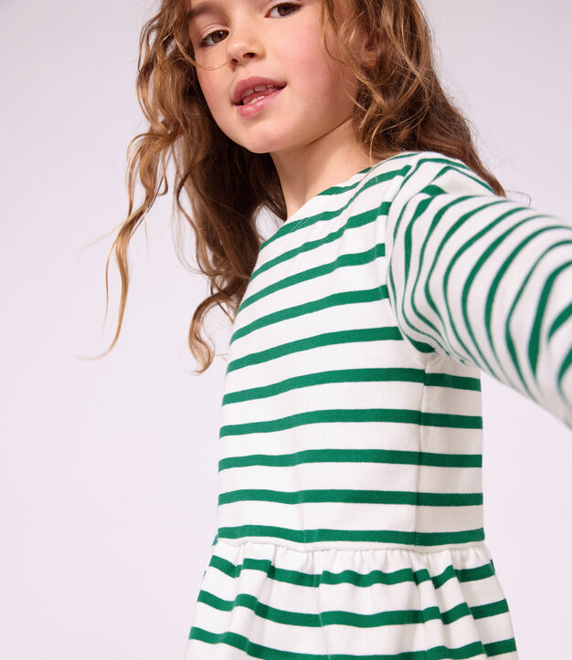 Marinera infantil de algod&oacute;n verde/verde