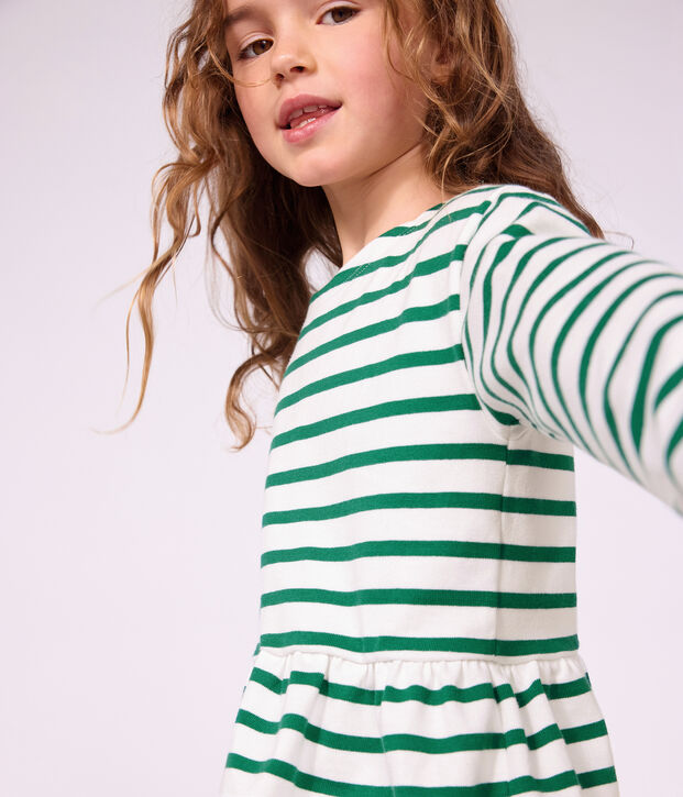 Marinera infantil de algod&oacute;n verde/verde