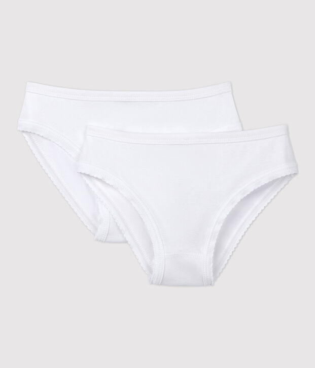 Lote de 2 braguitas blancas de chica multicolor