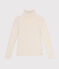 Camiseta Iconique de cuello vuelto de punto de fantasía para mujer beige MONTELIMAR CHINE