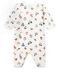 Pijama de bebé sin pies en punto suave para niña blanco MARSHMALLOW/blanco MULTICO
