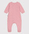 Bodyjama de túbico con corazoncitos para bebé rosa CHARME/blanco MARSHMALLOW