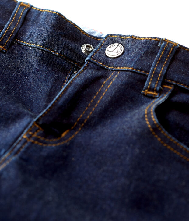 Pantal&oacute;n slim de tejido vaquero de ni&ntilde;o azul