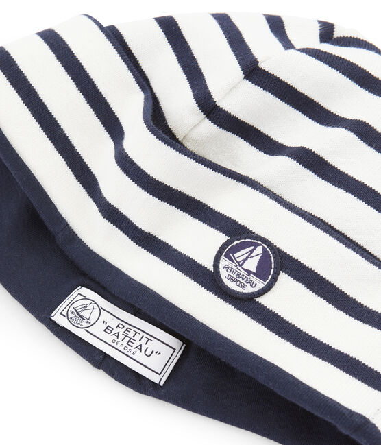 Gorro marinero unisex beige COQUILLE/azul SMOKING