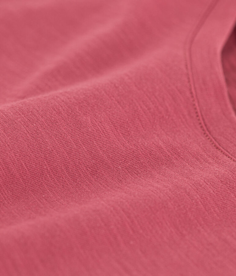 Camiseta LA RECTA de algod&oacute;n con cuello redondo para mujer rosa