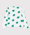 Cárdigan estampado de muletón de niña blanco MARSHMALLOW/verde GAZON