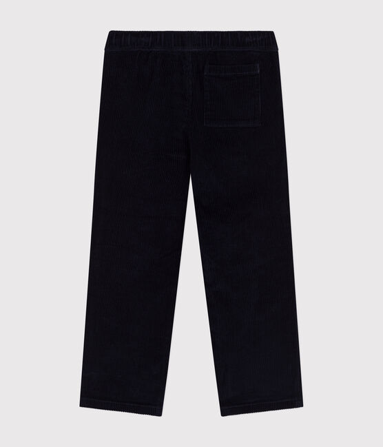 Pantalón recto de pana para niño azul SMOKING