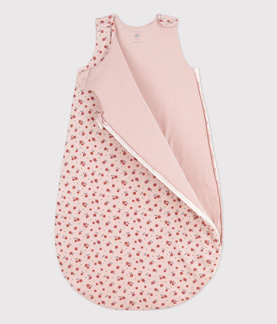 SACO DE TERCIOPELO TOG 2 CON FLOR PARA BEBÉ rosa SALINE/blanco MULTICO