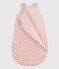 SACO DE TERCIOPELO TOG 2 CON FLOR PARA BEBÉ rosa SALINE/blanco MULTICO